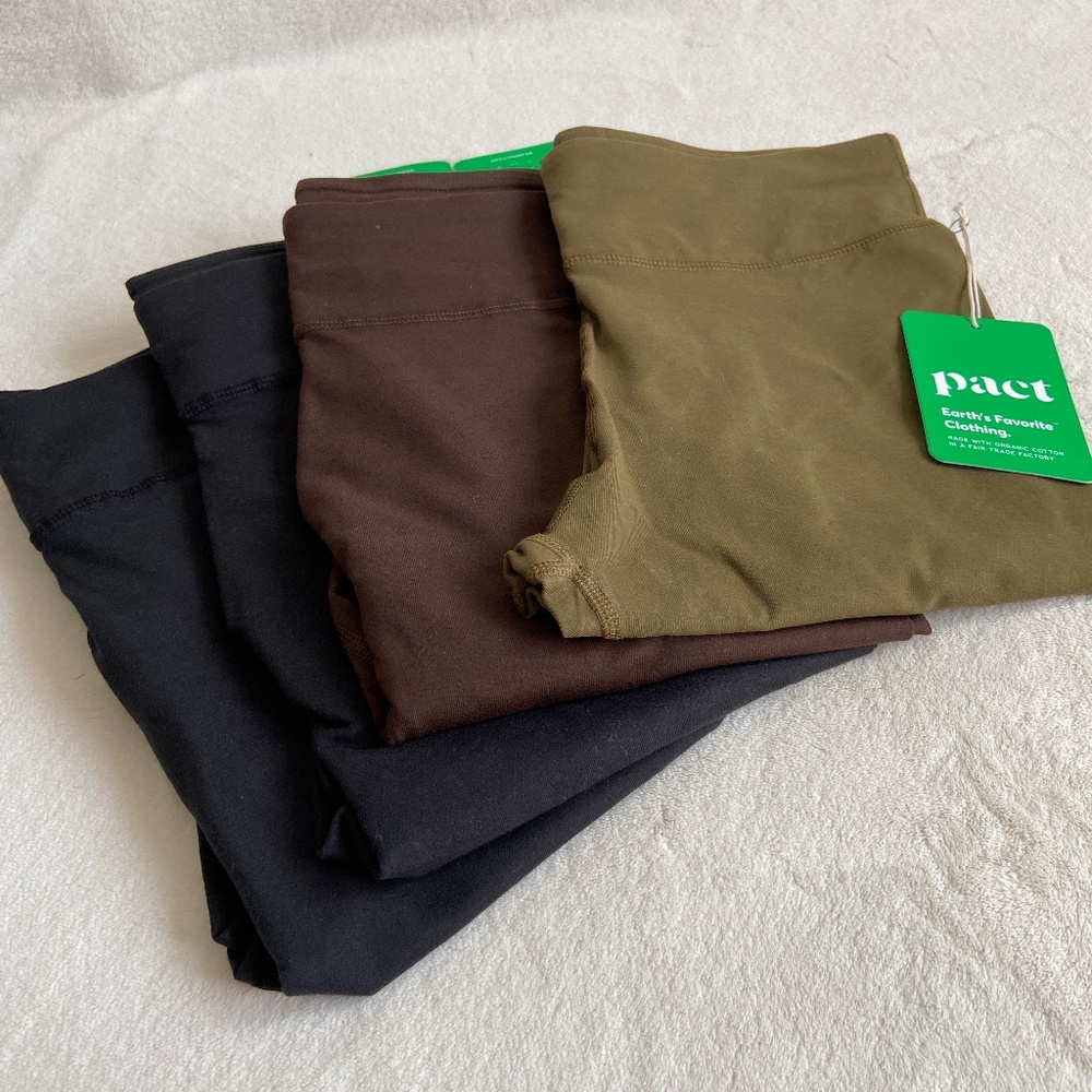 NWT Pact Organic Cotton Go-To Leggings (set of 4) - Large